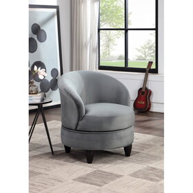Sophia - Swivel Chair - Gray Velvet
