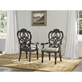 Royale - Arm Chair (Set of 2) - Dark Brown