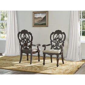 Royale - Arm Chair (Set of 2) - Dark Brown