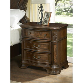 Royale - Nightstand with USB and Power Outlet - Dark Brown
