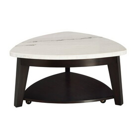 Francis - Marble Top Cocktail Table - White B081P157507