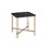 Daxton - Square End Table with Faux Marble Top - Black