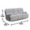 Cyprus - Recliner Sofa - Gray B081P157597