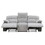 Cyprus - Recliner Sofa - Gray B081P157597