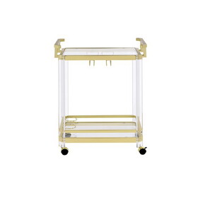 Aerin - Server Cart with Casters - Gold