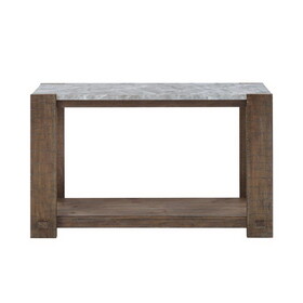 Libby - Sintered Stone Sofa Table - Brown B081P157711