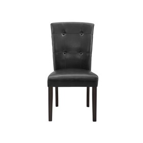 Francis - PU Side Chair (Set of 2) - Black B081P157878