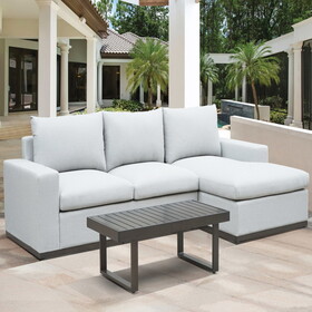 Luxurious Outdoor Chofa/Sofa Chaise - Generously Scaled, Stain and Fade-Resistant Solution-Dyed Acrylic Cover B081S00006