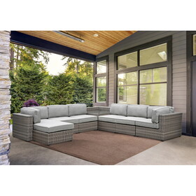 Weather-Resistant Sectional - Stain and Fade Resistant, Removable Cushions - Outdoor Comfort, Indoor Looks B081S00007