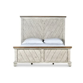 Bear Creek - Queen Bed - Whitewashed Gray B081S00169