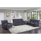 Lovell - 3 Piece Power Living Room Set - Dark Gray