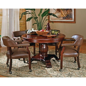 Tournament - 5 Piece Dining or Game Table Set - Brown