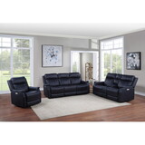 Valencia - 3 Piece Dual Power Reclining Living Room Set - Black B081S00229