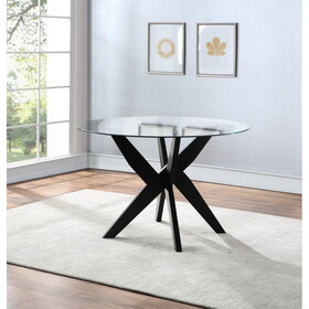 Amalie - Round Dining Table - Black B081S00240