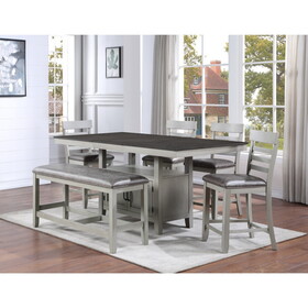 Hyland - 6 Piece Dining Set - Pearl Silver