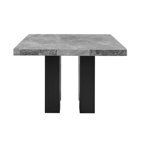 Camila - Square Gray Marble Top Table - Dark Gray B081S00261