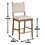 Oslo - 5 Piece Dining Set (Counter Table and 4 Chairs) - Light Brown