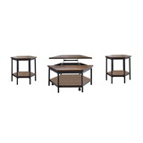 Ultimo - 3 Piece Table Set (Hexagon Lifttop & End Tables) - Brown