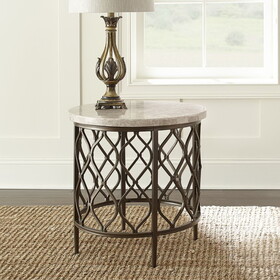 Roland - End Table - White B081S00378