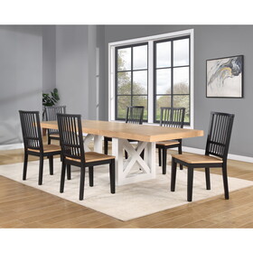 Magnolia - 7 Piece Dining Set (Table & 6 Side Chairs) - Brown