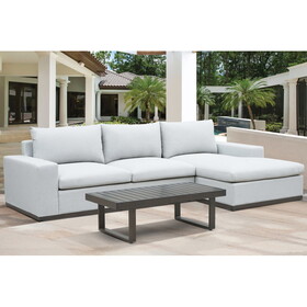 Wyatt - 2 Piece Sectional & Cocktail Table - White