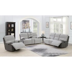 Cyprus - 3 Piece Reclining Living Room Set - Gray B081S00412