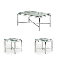 Nova - 3 Piece Occasional Table Set - Gray B081S00414