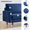 69" Modern Decor Upholstered Sofa Furniture, Wide Velvet Fabric Loveseat Couch, Solid Wooden Frame with Padded Cushion - Blue B082111399