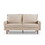 69 inches Upholstered Velvet Sofa Couch, Modern Craftsmanship Seat with 3-Seater Cushions & Track Square Armrest - Beige B082111410