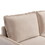 57.1 inches Upholstered Velvet Sofa Couch, Modern Craftsmanship Seat with 3-Seater Cushions & Track Square Armrest - Beige B082111414
