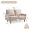 57.1 inches Upholstered Velvet Sofa Couch, Modern Craftsmanship Seat with 3-Seater Cushions & Track Square Armrest - Beige B082111414