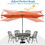 Rectangular Patio Umbrella 6.5 ft. x 10 ft. with Tilt, Crank and 6 Sturdy Ribs for Deck, Lawn, Pool in RED B082121757