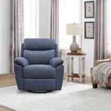 Electric Power Swivel Glider Rocker Recliner Chair with USB Charge Port - Blue B082P145835