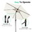 7.5FT Patio Umbrella Outdoor Table Market Umbrella with Push Button Tilt & Crank - Beige B082P195453