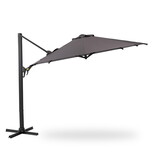 11 FT Cantilever Patio Umbrella, Round Outdoor Offset Umbrella with 360° Rotation & Tilt Adjustment without Base - Grey P-B082P195465