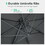 10 FT Cantilever Patio Umbrella with 360&#176; Rotation & Tilt Adjustment, Square Outdoor Offset Umbrella with Aluminum Pole - Grey B082P195467