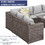 7-Pieces PE Rattan Wicker Patio Dining Sectional Cusions Sofa Set with Grey cushions B082S00024