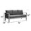 5 Pieces Outdoor All-Weather Conversation Set, Sectional Sofa, Aluminum Couch - Dark Gray Cushions B082S00036