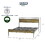 Ceres Metal Bed, Black with Cinnamon Wood Headboard & Footboard, Queen B083124175