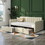 Flora Upholstered Daybed with 2 Drawers, Twin, Ivory Velvet, Ribbed Tufted Backrest, Daybed in Lavish Modern Design B083P156245