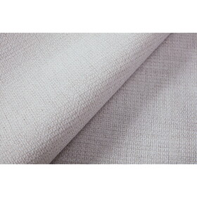 Hannah Upholstered Wingback Bed Size Queen, Tall 54" Headboard Upholstered Queen Bed, Premium Textured Canvas Chenille Look Ivory, Minimalist Designs, No Box Spring Needed, Easy assembly, Queen