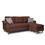 SECTIONAL SOFA in Black Faux Leather B089127404