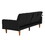 ADJUSTABLE SOFA in Black Faux Leather B089127413