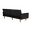 ADJUSTABLE SOFA in Black Faux Leather B089127416