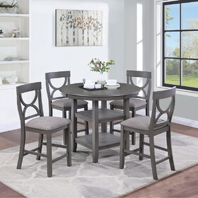 5-pcs Counter Height Dining Set B089P240468