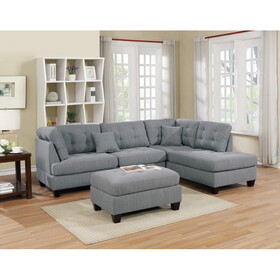 3-PCS SECTIONAL in Gray B089S00109
