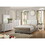 CAL-KING BED in White & Grey B089S00124