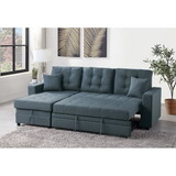 SECTIONAL in Black Faux Leather B089S00156