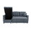 SECTIONAL in Black Faux Leather B089S00158