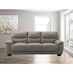 3-Seater Renzo Top Grain Leather Match Sofa in Grey Color B091119661